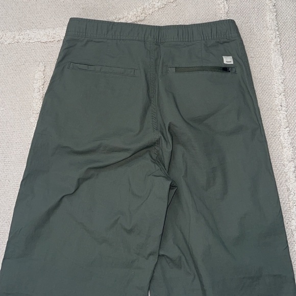 Vuori Ripstop Olive Army‎ Green Wideleg Organic Cotton Cropped Pants Small - Picture 9 of 14